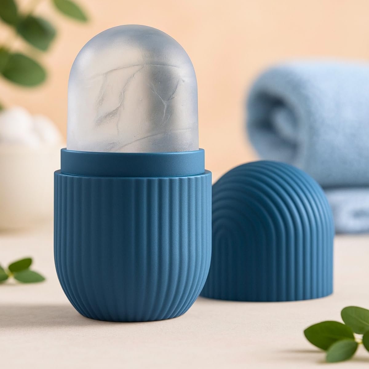 Rolo Facial de Gelo em Silicone Massageador Facial para Rosto Reduz Inchaço Melhora Circulação e Fecha Poros (Cor sortido)