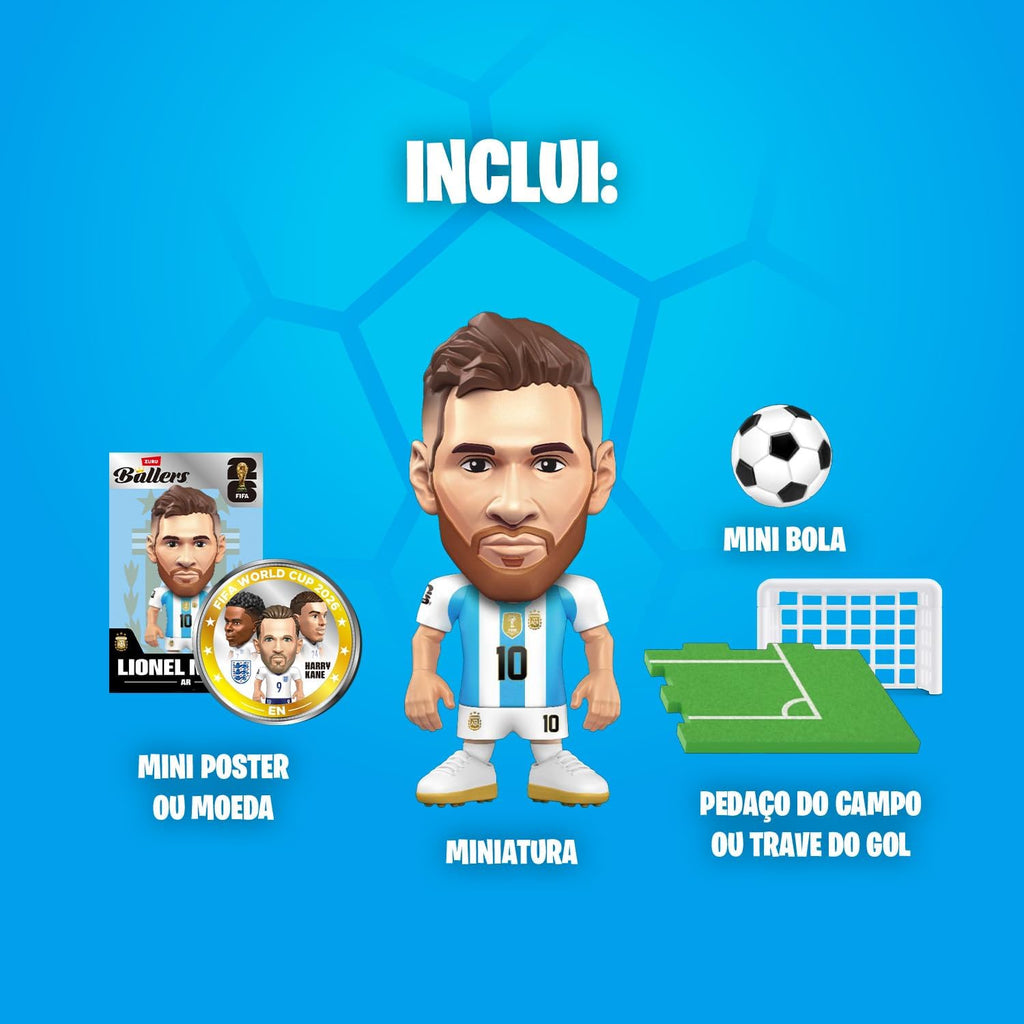 Candide, FIFA World Cup 2026 Ballers, Boneco Surpresa, Acompanha Acessórios - 1 Miniatura