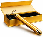 Massageador Facial Gold Efeito Lifting - Redução de Rugas e Linhas de Expressão - Diminui Papada, Olheiras e Inchaço - Estimula Colágeno e Absorção de Cremes