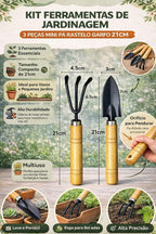 Kit Ferramentas De Jardinagem Mini Pá Rastelo Garfo Manual 21Cm Profissional Para Plantas Jardim Vasos