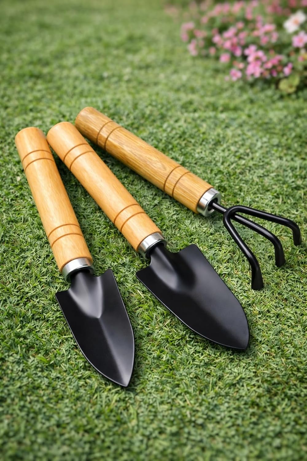 Kit Ferramentas De Jardinagem Mini Pá Rastelo Garfo Manual 21Cm Profissional Para Plantas Jardim Vasos