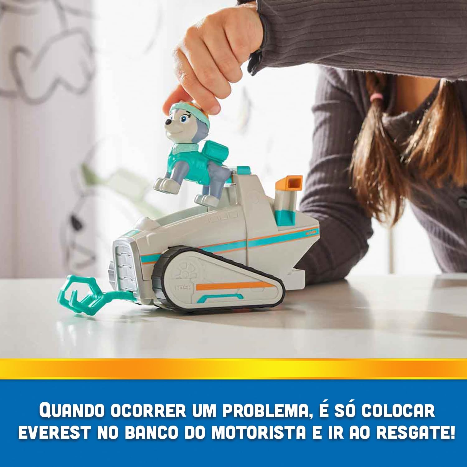 Patrulha Canina - Boneco de 6cm e Veículo - Everest