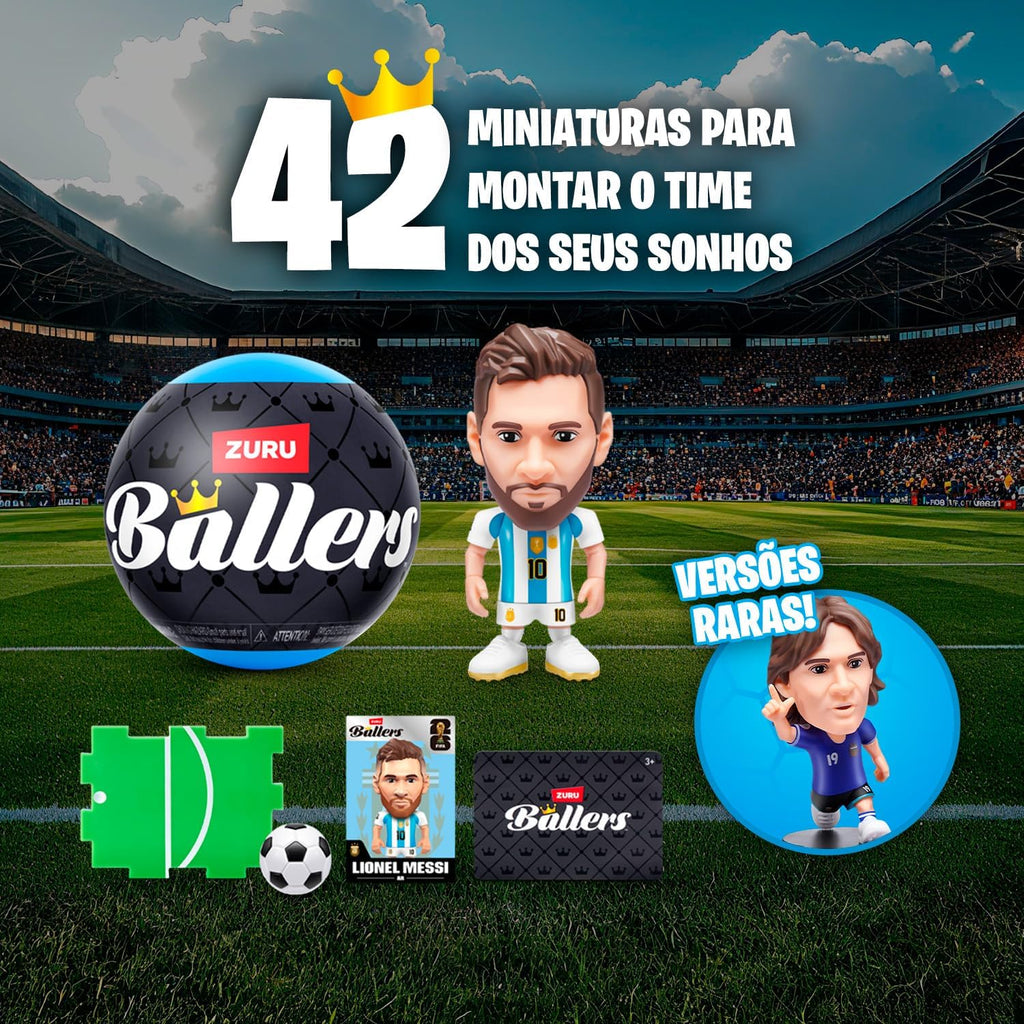 Candide, FIFA World Cup 2026 Ballers, Boneco Surpresa, Acompanha Acessórios - 1 Miniatura