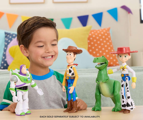 Boneco Woody Toy Story Disney Pixar Mattel. Com aprox. 18 cm e articulações móveis. Ideal para aventuras da nova geração. Para crianças a partir de 3 anos.