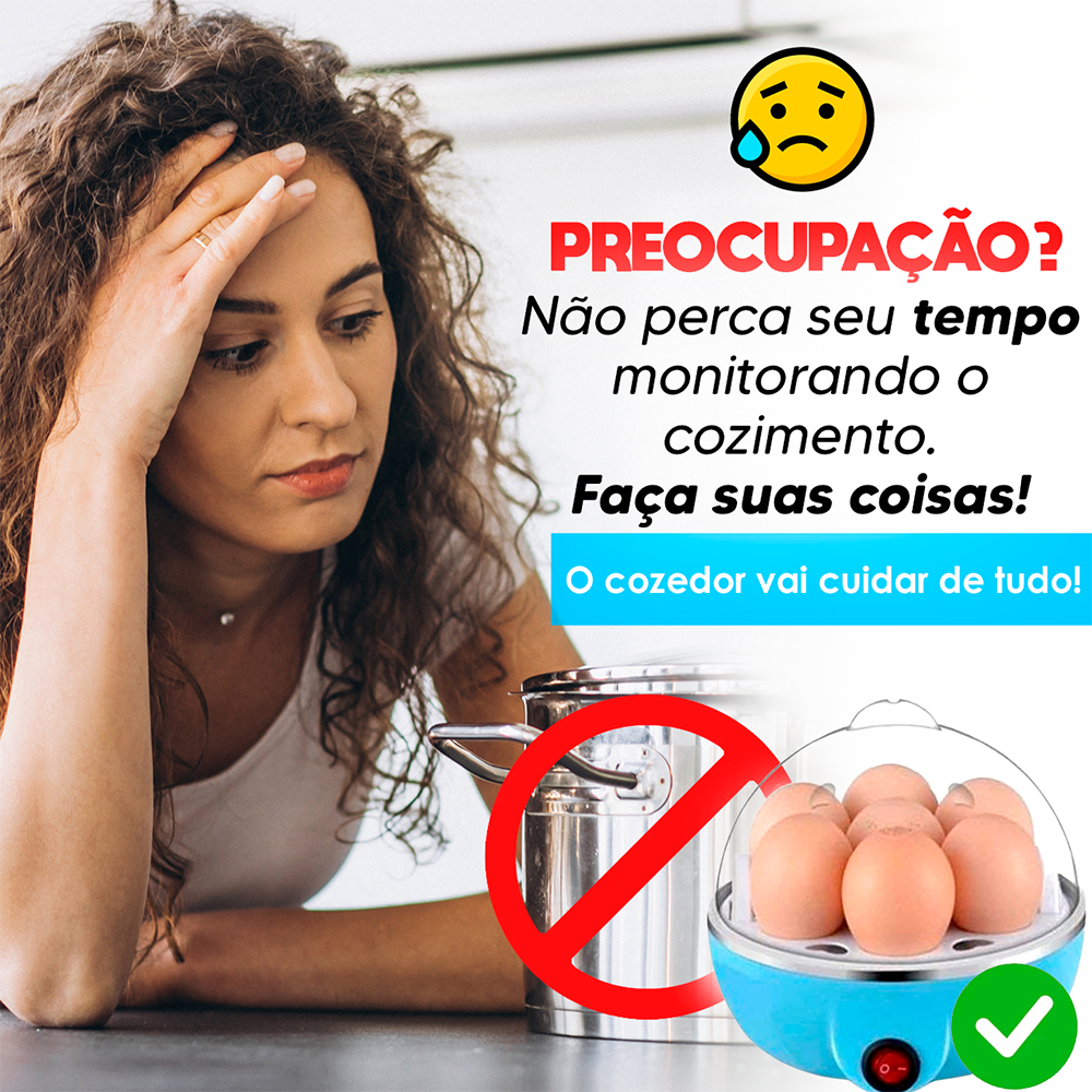 Cozedor de Ovos Portátil a Vapor
