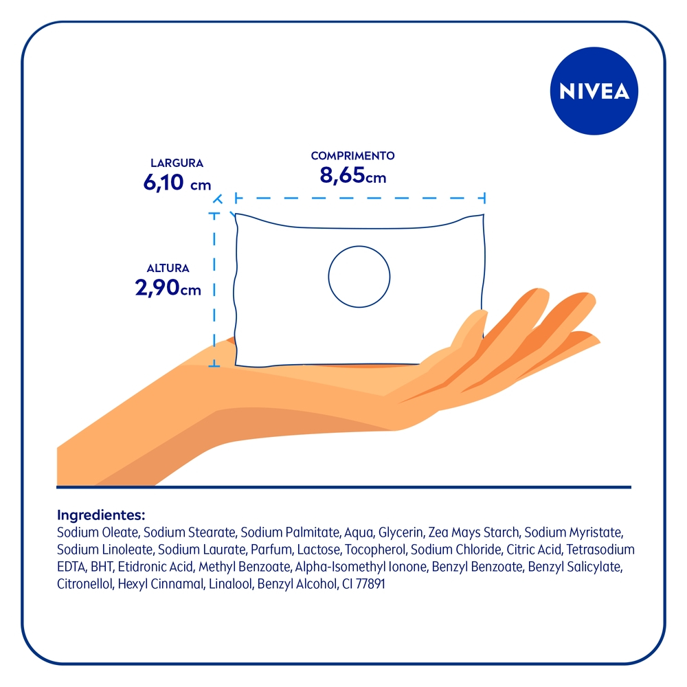 Kit NIVEA Sabonete em Barra Hidratante Leite 85g (6 unidades)