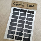72 Etiquetas Lousa 4x2cm para Temperos + Caneta