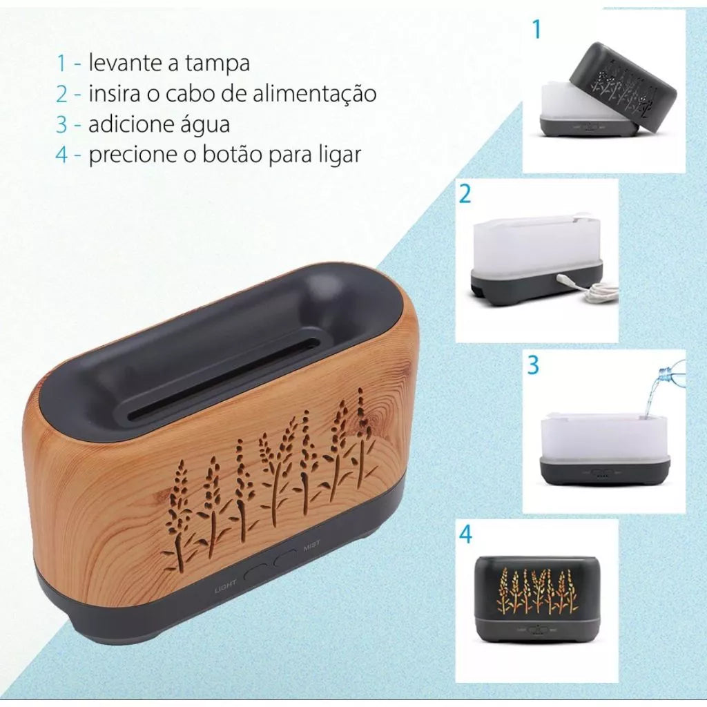 Difusor Umidificador Efeito Chama 3D