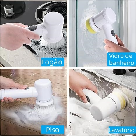 Escova Elétrica PowerClean 5 em 1™ - Pare de esfregar sujeira com as mãos