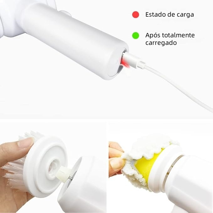 Escova Elétrica PowerClean 5 em 1™ - Pare de esfregar sujeira com as mãos