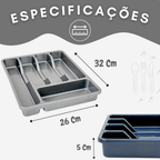 Porta Talheres Organizador de Gaveta de Cozinha