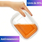 Kit 6 Potes de Vidro Herméticos 640ML