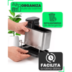 Dispenser Porta Detergente E Esponja 3 Em 1