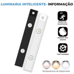 Luminária LED com Sensor de Movimento Recarregável USB 3 Cores