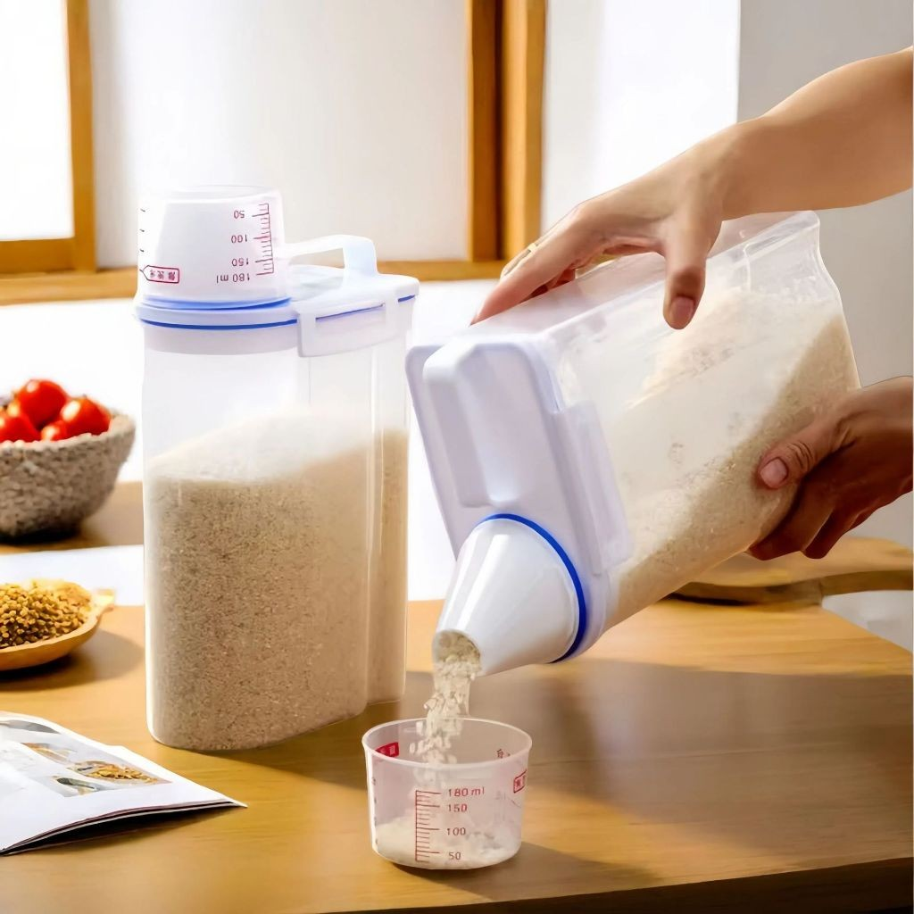 Kit 2 Peças Pode Hermético Multiuso com Bico Dosador